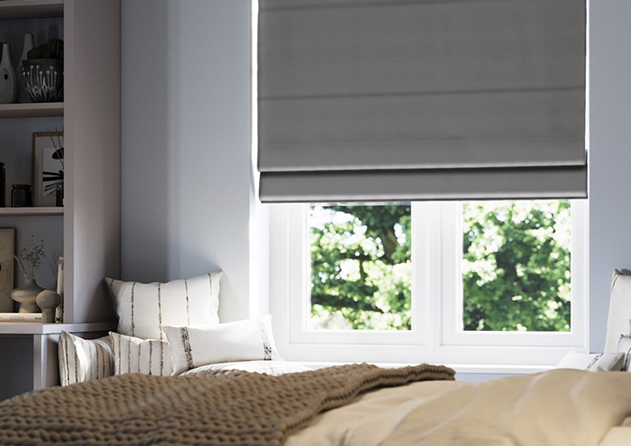Shima Faux Silk, Slate - Twist&Fit Roman Blind - Image 5